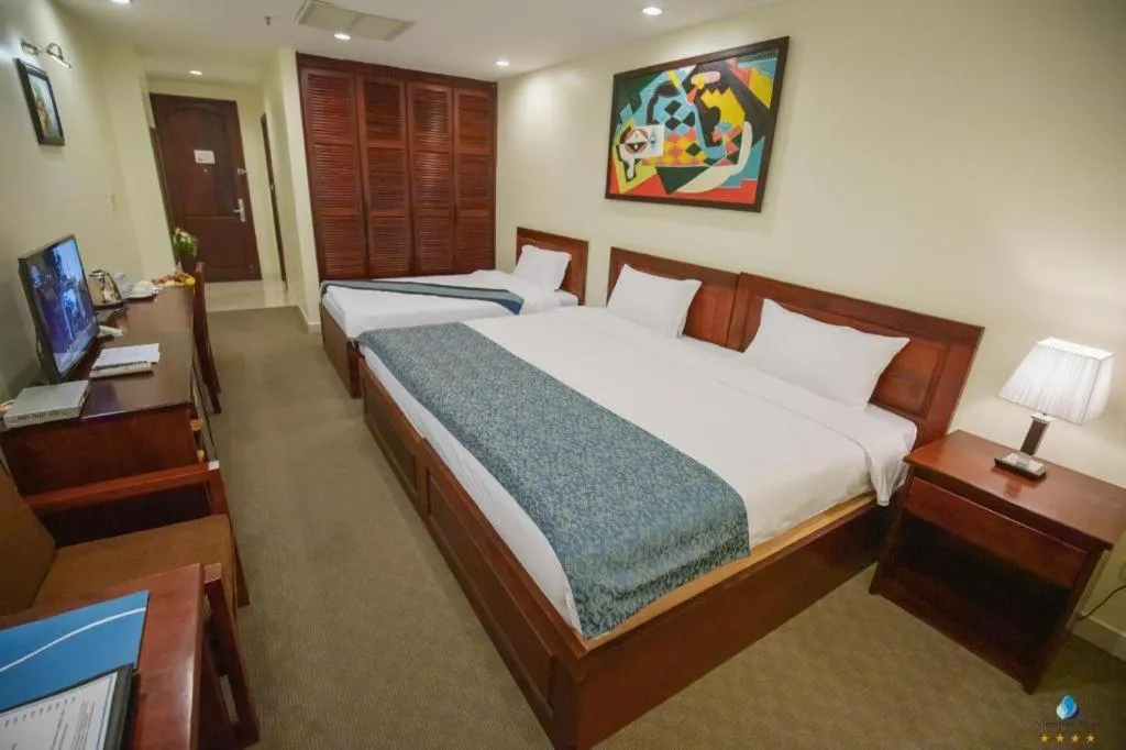 Bed in Vientiane Plaza Hotel