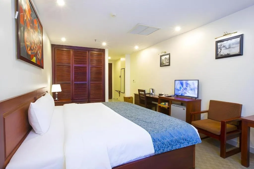 Bed in Vientiane Plaza Hotel
