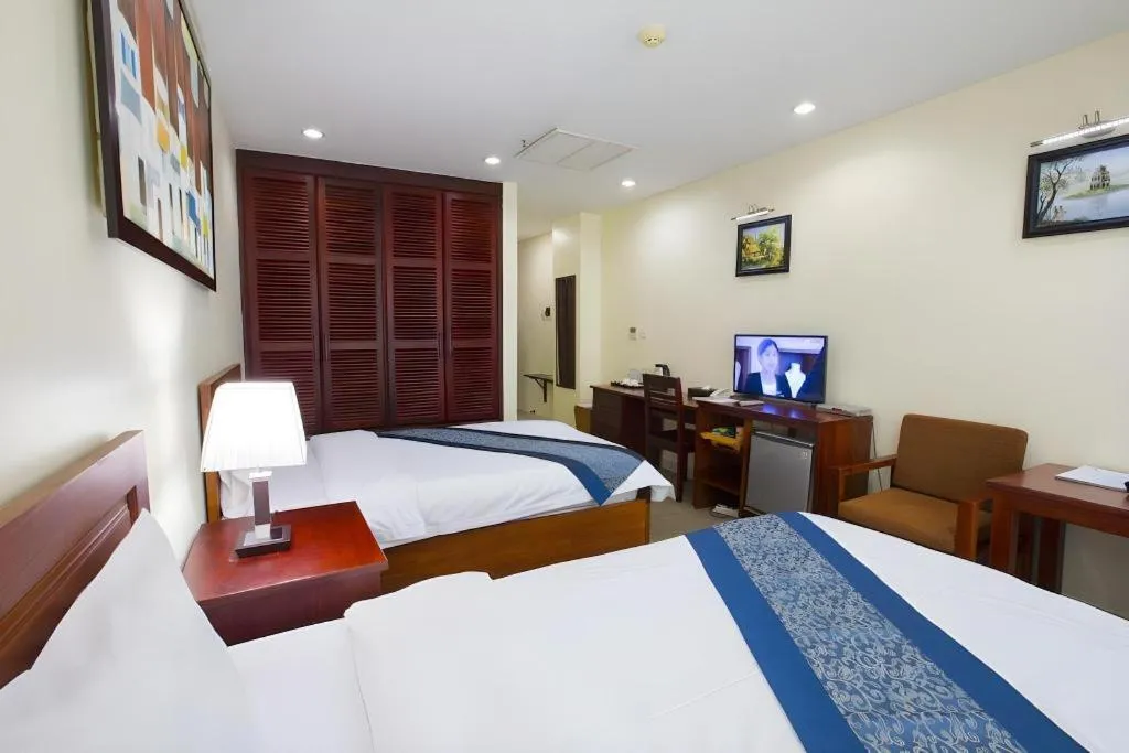 Bed in Vientiane Plaza Hotel