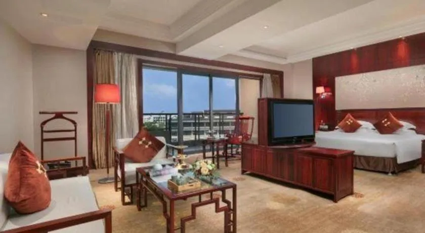 Bed in Hangzhou Blossom Water Museum Hotel