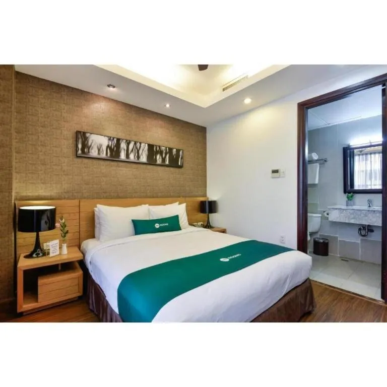 Bed in AHA Boutique Ben Thanh Hotel