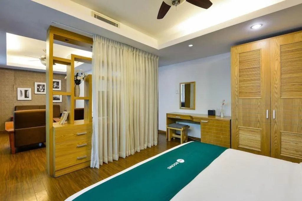 Bed in AHA Boutique Ben Thanh Hotel