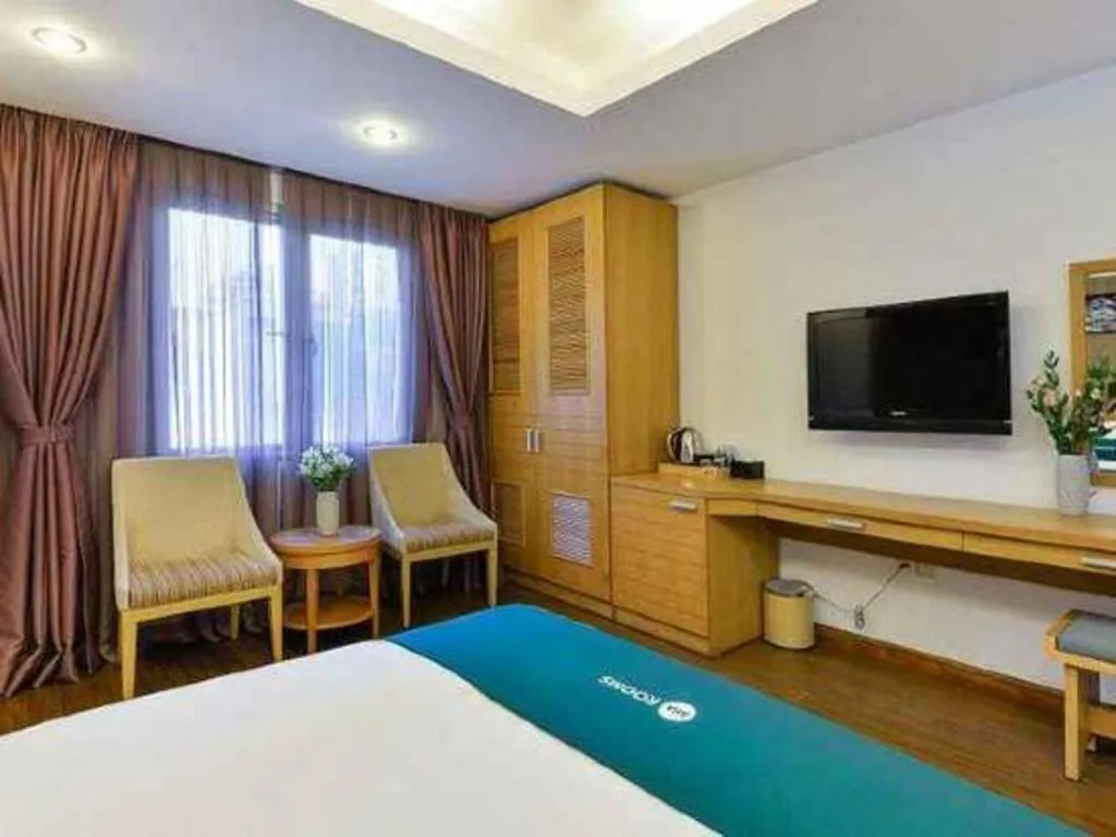 Bed in AHA Boutique Ben Thanh Hotel