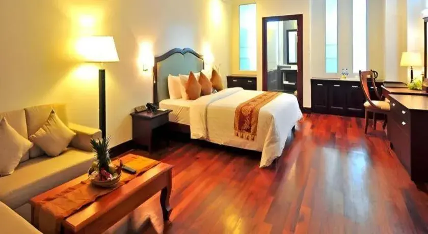 Bed in Sokhalay Angkor Residence and Spa Bed in Sokhalay Angkor Residence and Spa