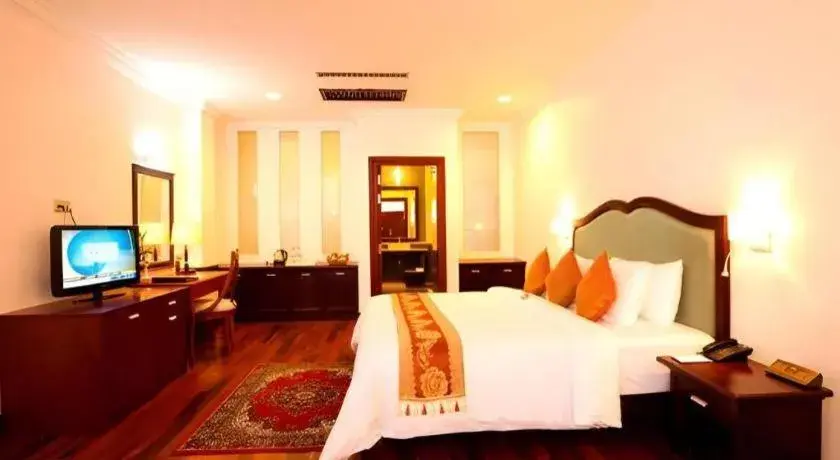 Bed in Sokhalay Angkor Residence and Spa Bed in Sokhalay Angkor Residence and Spa