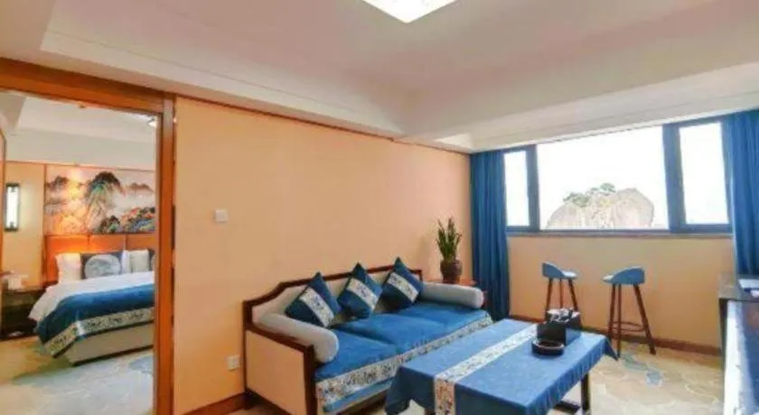 Bed in Huangshan Yupinglou Hotel