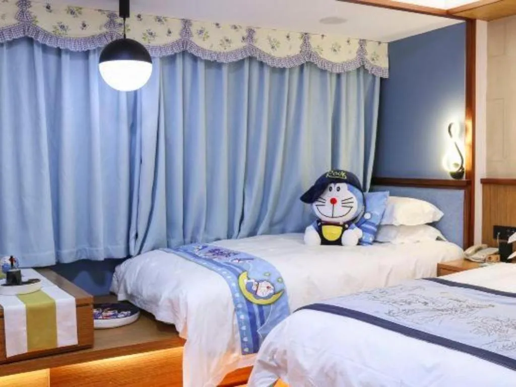 Bed in Huangshan Yupinglou Hotel