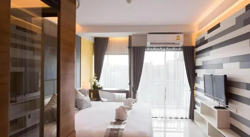 Bed in Vulcano Hotel at Nimman Bed in Vulcano Hotel at Nimman