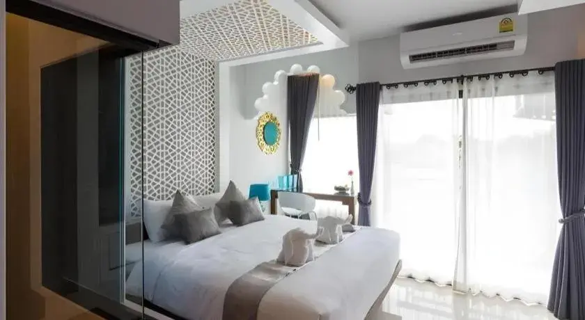 Bed in Vulcano Hotel at Nimman Bed in Vulcano Hotel at Nimman