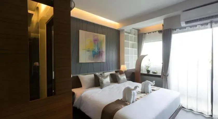 Bed in Vulcano Hotel at Nimman Bed in Vulcano Hotel at Nimman