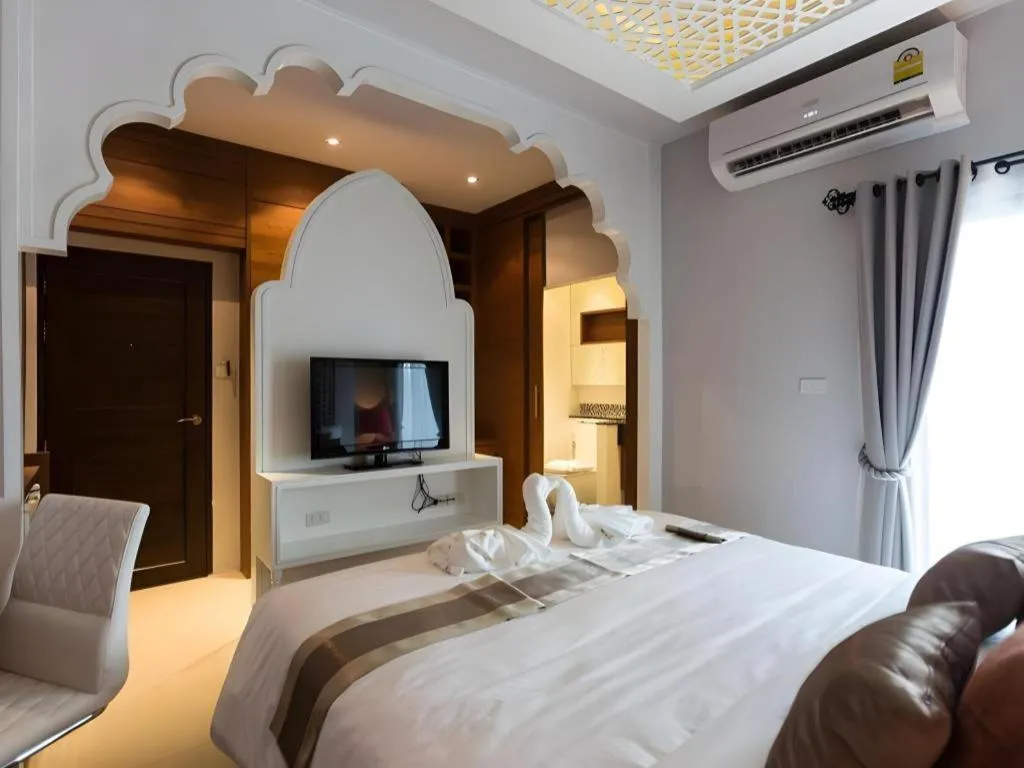 Bed in Vulcano Hotel at Nimman