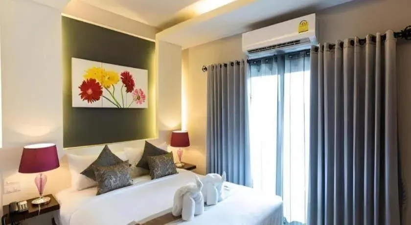 Bed in Vulcano Hotel at Nimman Bed in Vulcano Hotel at Nimman