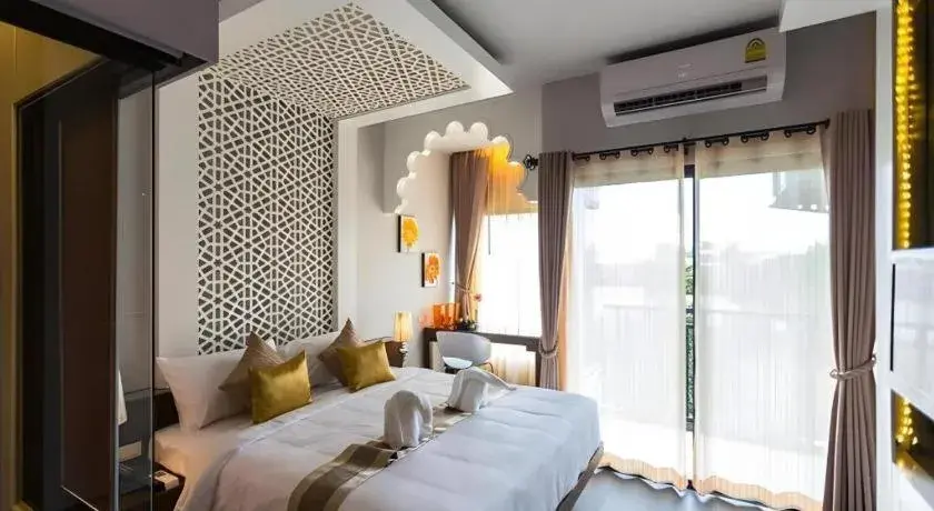 Bed in Vulcano Hotel at Nimman Bed in Vulcano Hotel at Nimman