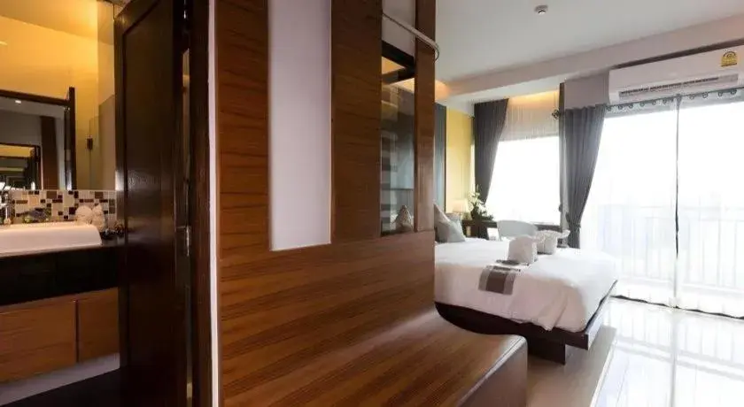 Bed in Vulcano Hotel at Nimman Bed in Vulcano Hotel at Nimman