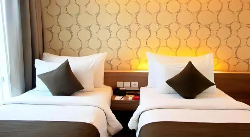 Bed in d'primahotel Mega Kuningan Bed in d'primahotel Mega Kuningan