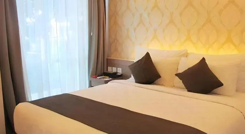 Bed in d'primahotel Mega Kuningan Bed in d'primahotel Mega Kuningan