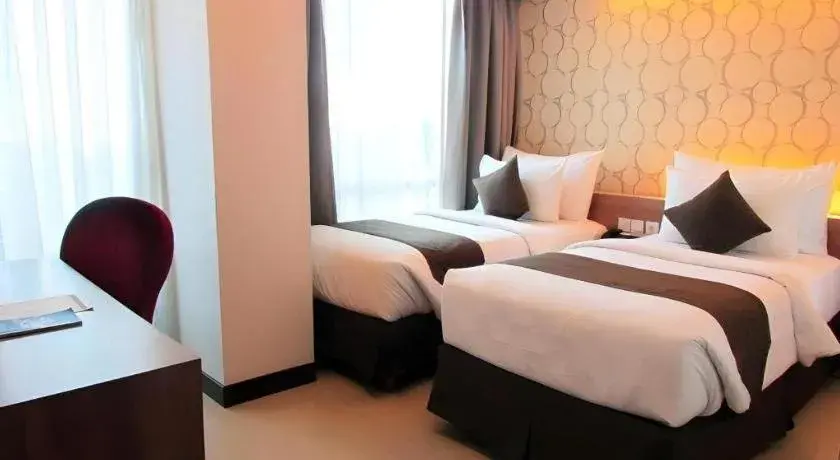 Bed in d'primahotel Mega Kuningan Bed in d'primahotel Mega Kuningan