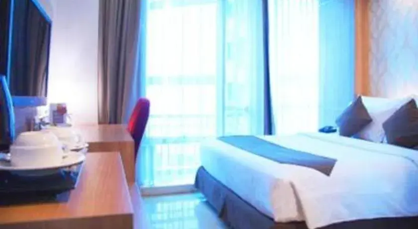 Bed in d'primahotel Mega Kuningan Bed in d'primahotel Mega Kuningan