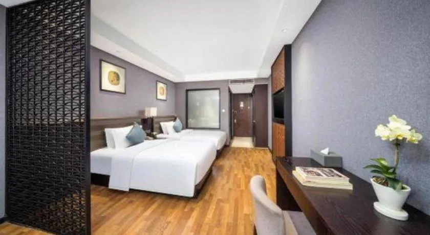 Bed in Yiwu Orange Boutique Hotel