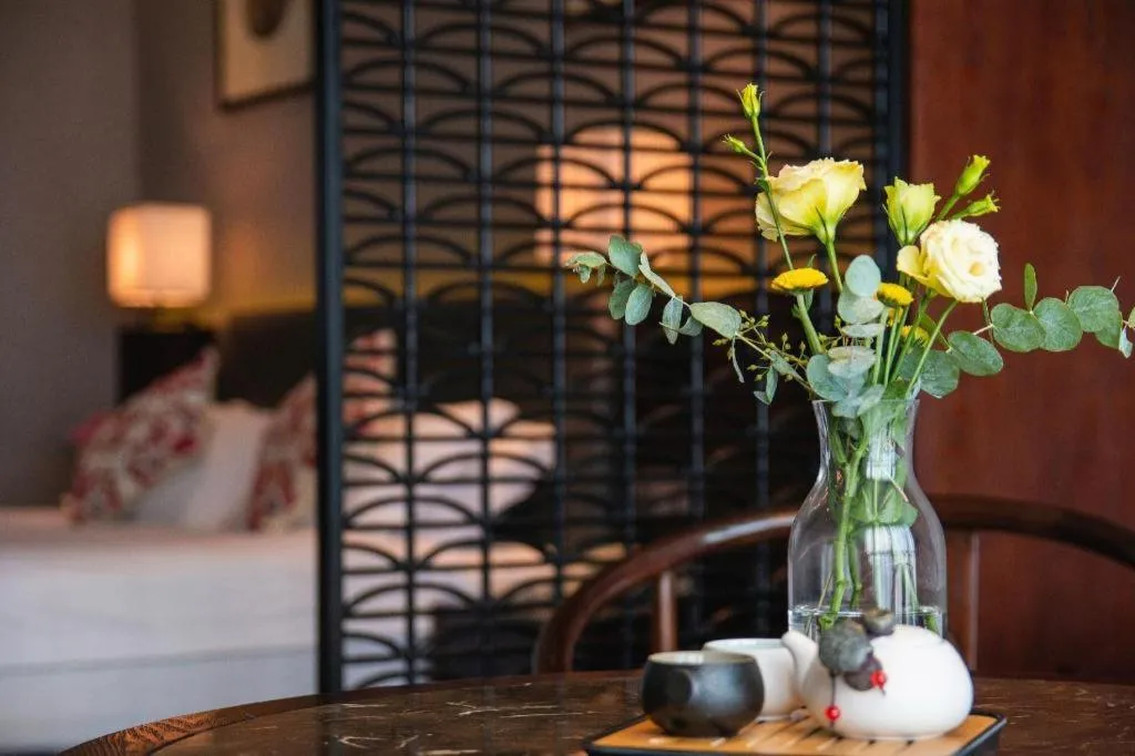 Bed in Yiwu Orange Boutique Hotel