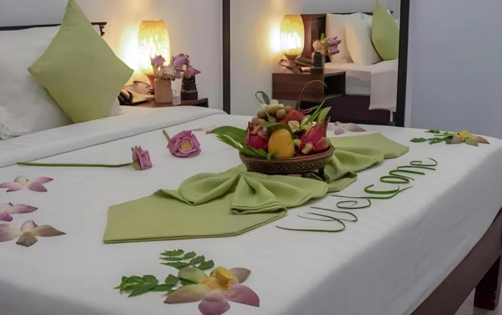 Bed in Ladear Angkor Boutique Hotel