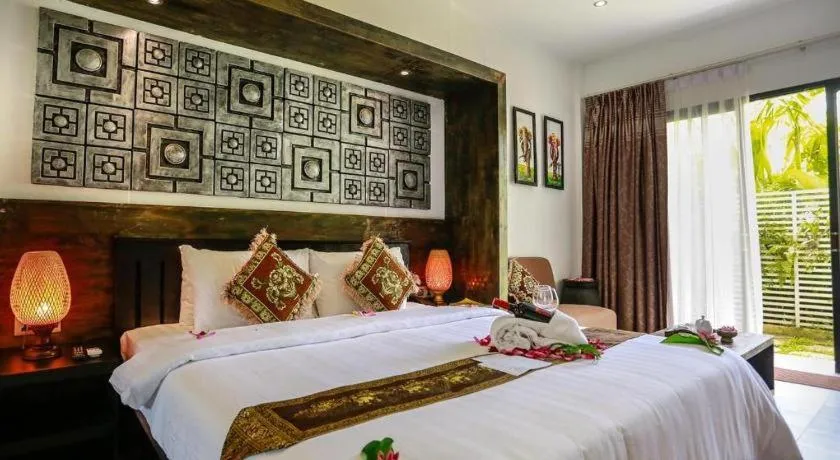Bed in Ladear Angkor Boutique Hotel