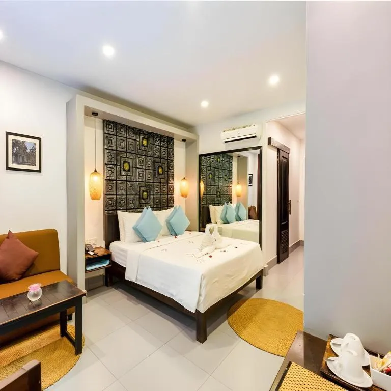 Bed in Ladear Angkor Boutique Hotel