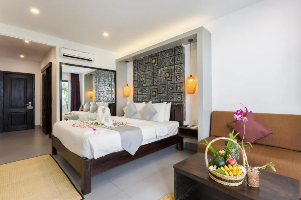 Bed in Ladear Angkor Boutique Hotel