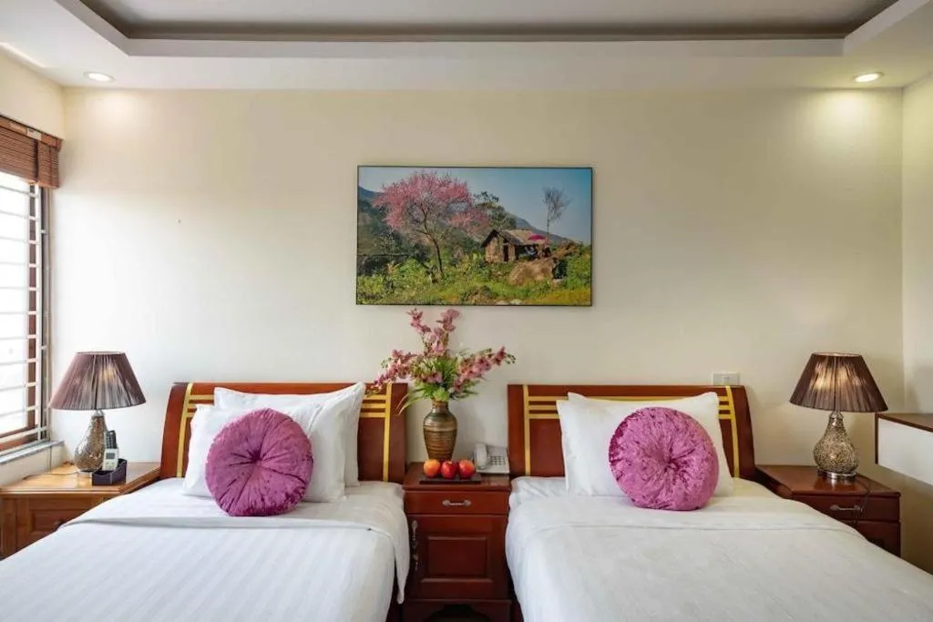 Bed in Viet Village Hotel