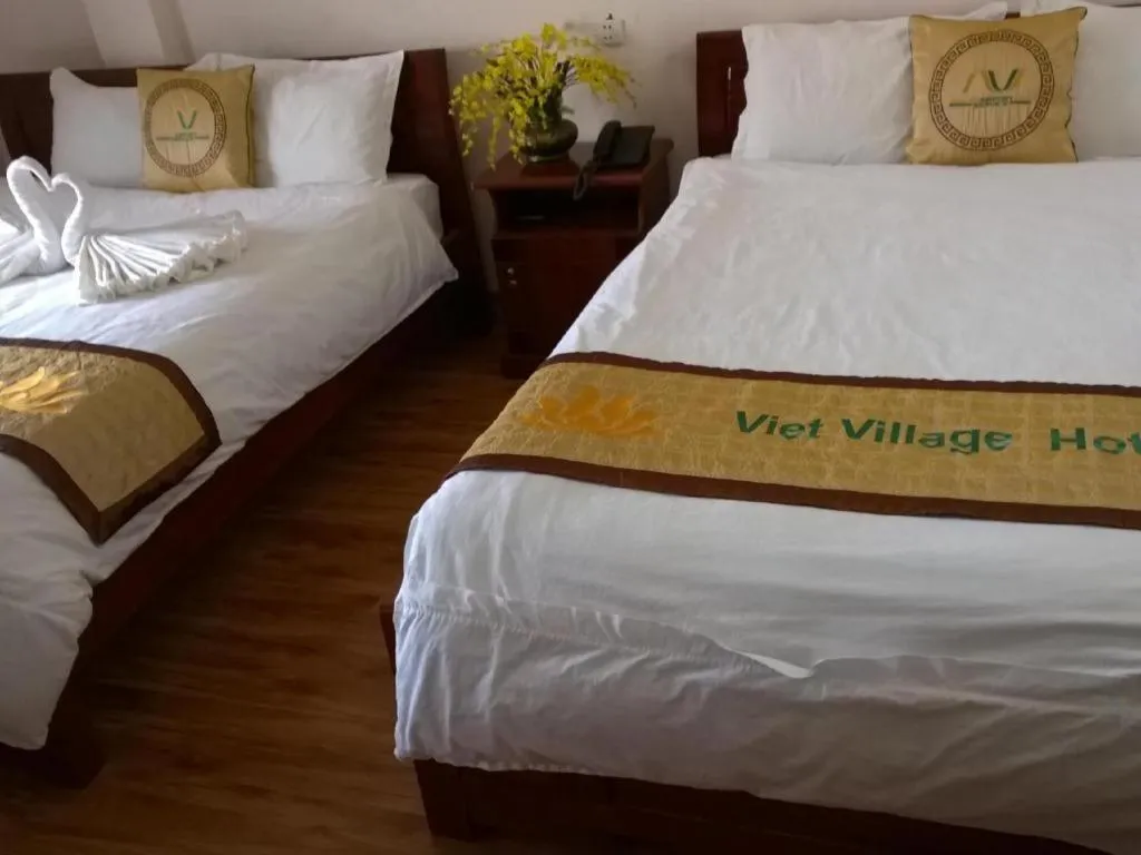 Bed in Viet Village Hotel