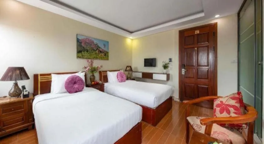 Bed in Viet Village Hotel