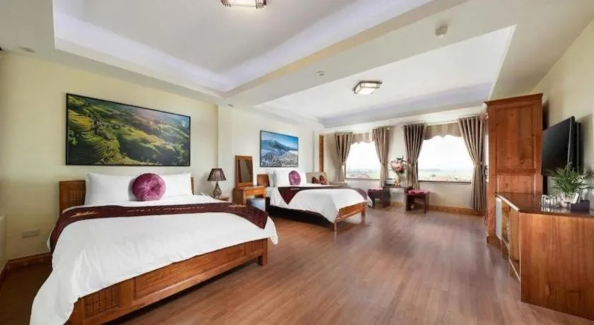 Bed in Viet Village Hotel