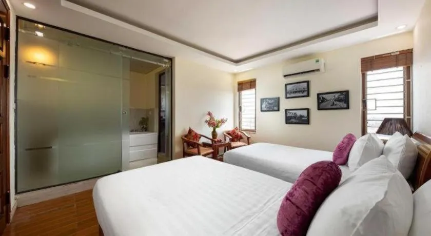 Bed in Viet Village Hotel