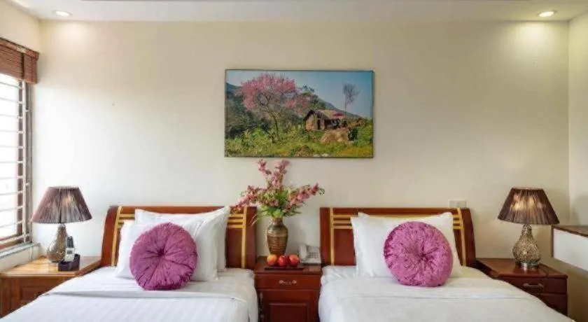 Bed in Viet Village Hotel