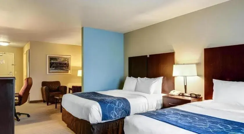 Bed in Comfort Suites near Hot Springs Park Bed in Comfort Suites near Hot Springs Park