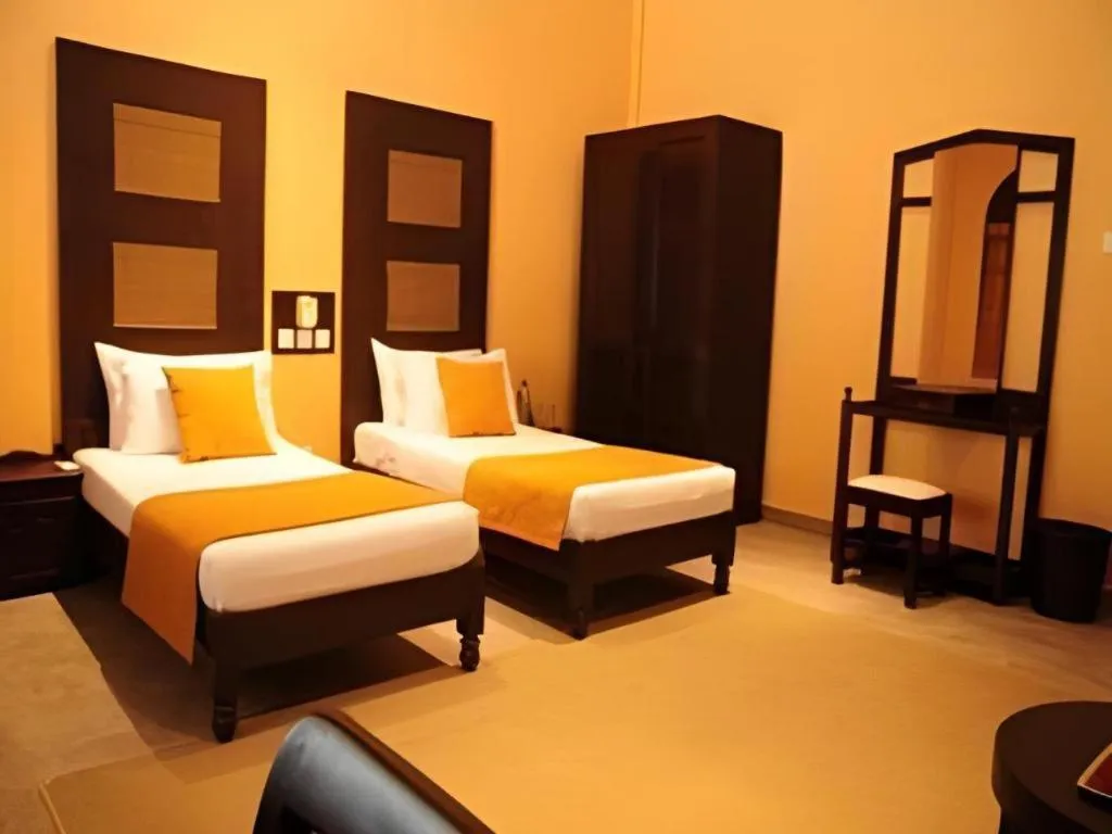 Bed in Heritage Habarana Hotel