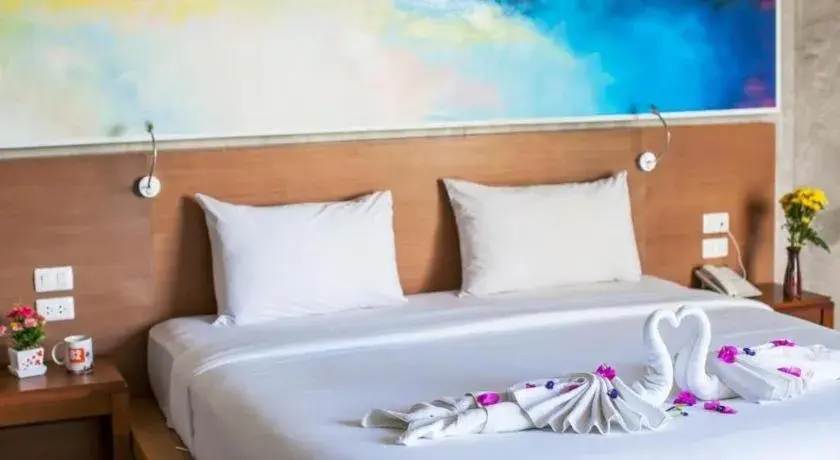 Bed in B2 Sea View Pattaya Boutique & Budget Hotel Bed in B2 Sea View Pattaya Boutique & Budget Hotel