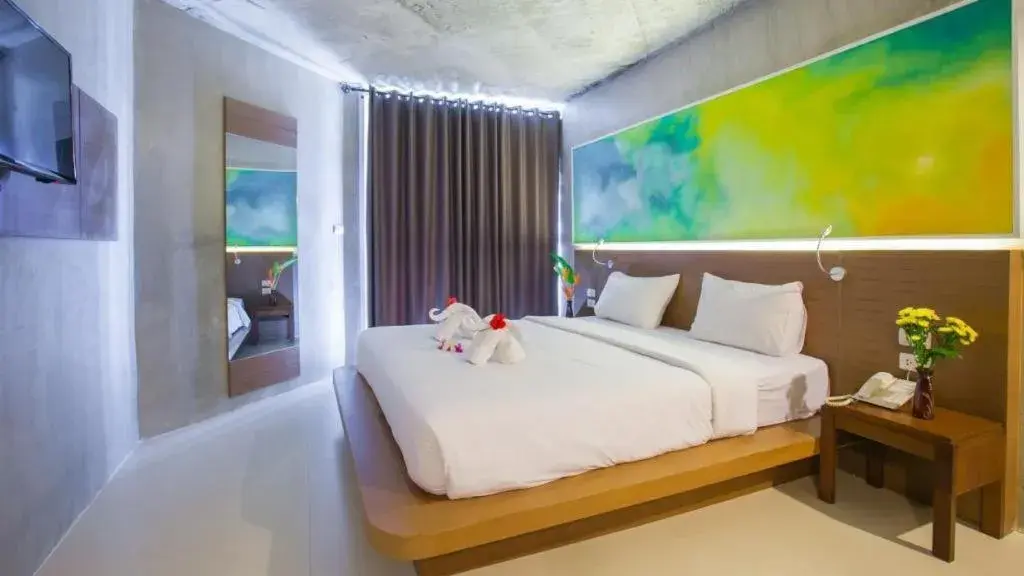 Bed in B2 Sea View Pattaya Boutique & Budget Hotel Bed in B2 Sea View Pattaya Boutique & Budget Hotel