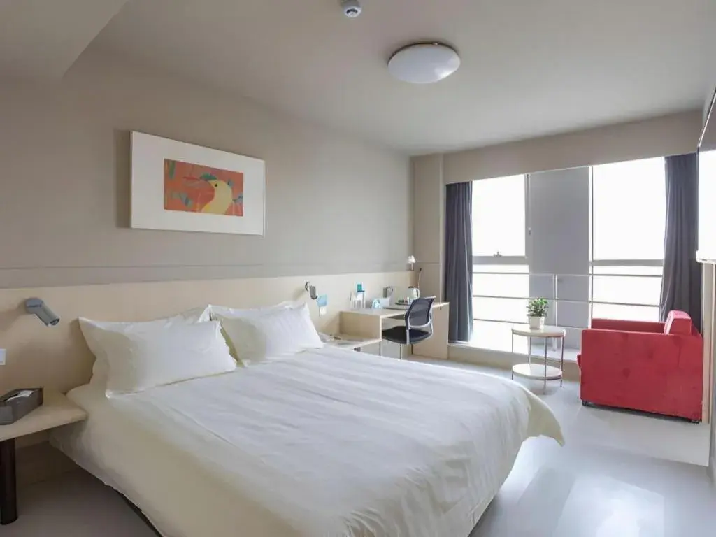 Bed in Jinjiang Inn Weihai Liugong Island Scenic Spot Shopping Market Bed in Jinjiang Inn Weihai Liugong Island Scenic Spot Shopping Market