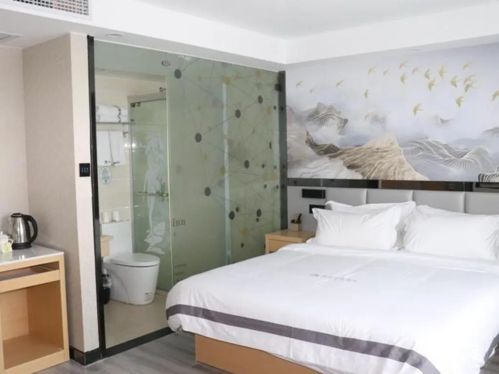 Bed in GreenTree Alliance Jiangsu Nanjing Pukou District Zhongsheng Street Wende Road Metro Station Hotel