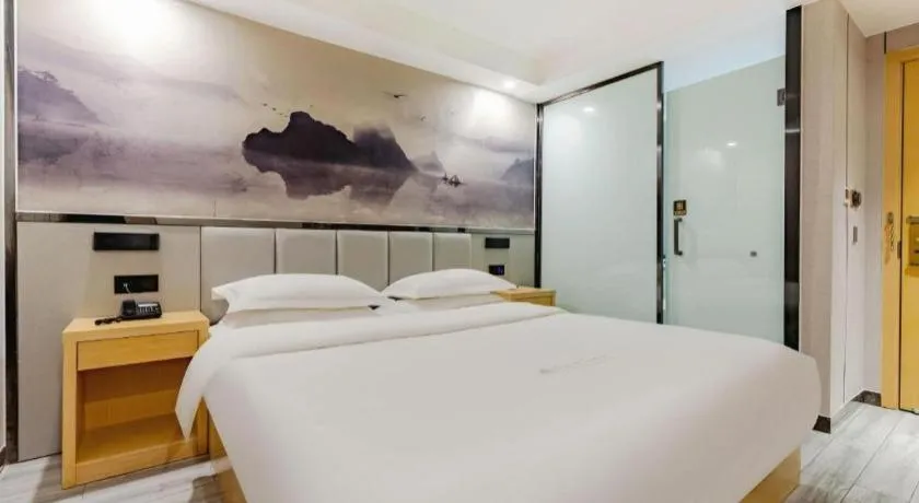 Bed in GreenTree Alliance Jiangsu Nanjing Pukou District Zhongsheng Street Wende Road Metro Station Hotel