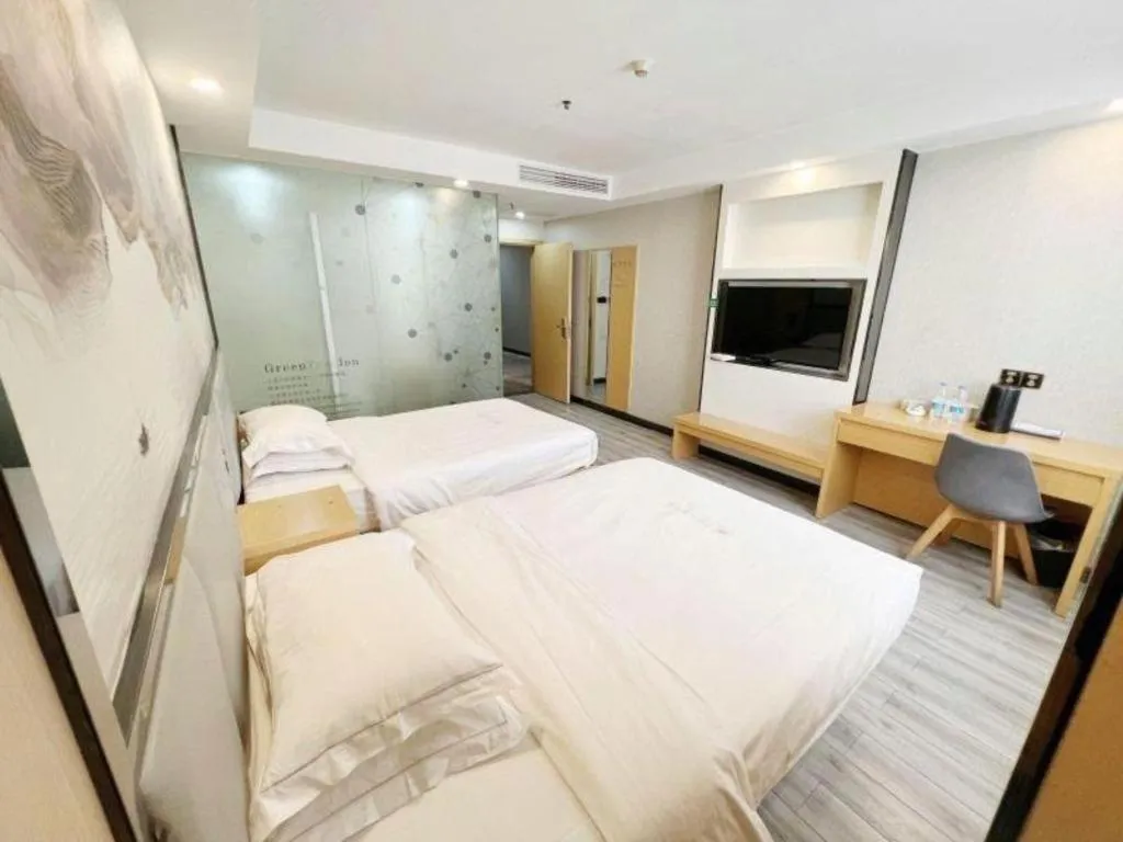 Bed in GreenTree Alliance Jiangsu Nanjing Pukou District Zhongsheng Street Wende Road Metro Station Hotel