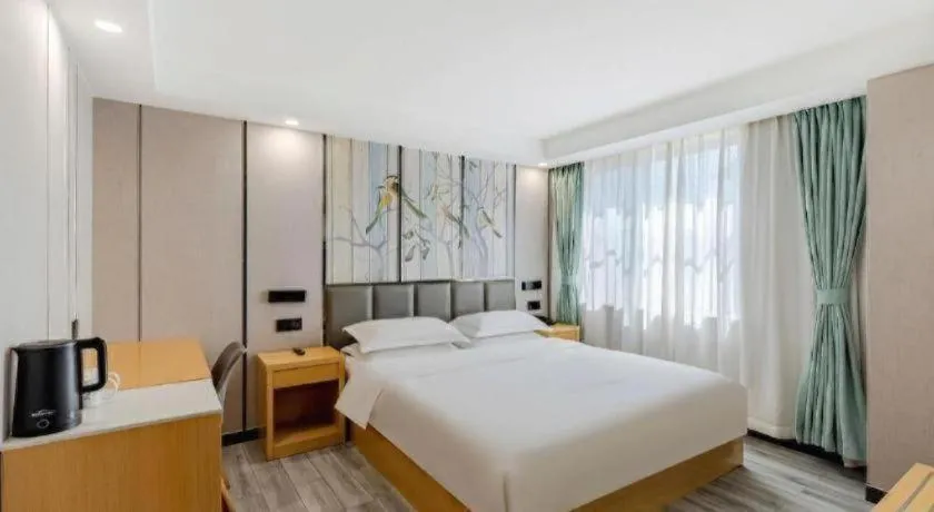 Bed in GreenTree Alliance Jiangsu Nanjing Pukou District Zhongsheng Street Wende Road Metro Station Hotel