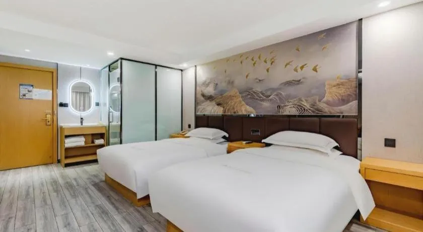 Bed in GreenTree Alliance Jiangsu Nanjing Pukou District Zhongsheng Street Wende Road Metro Station Hotel