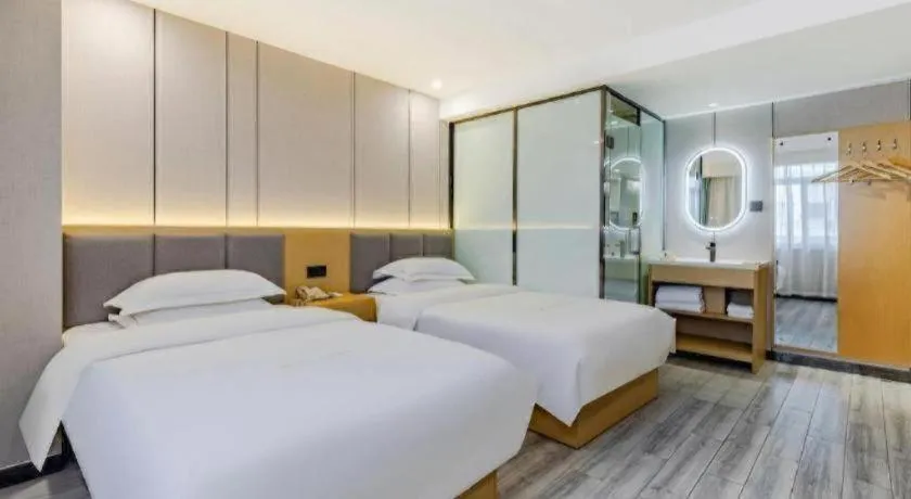 Bed in GreenTree Alliance Jiangsu Nanjing Pukou District Zhongsheng Street Wende Road Metro Station Hotel