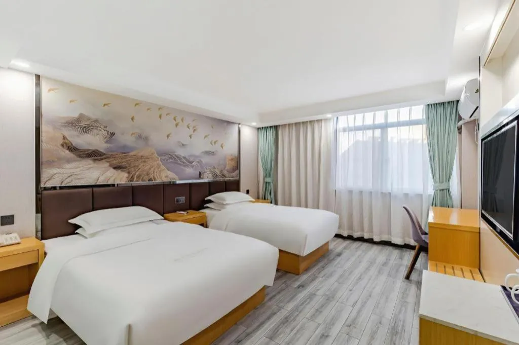 Bed in GreenTree Alliance Jiangsu Nanjing Pukou District Zhongsheng Street Wende Road Metro Station Hotel