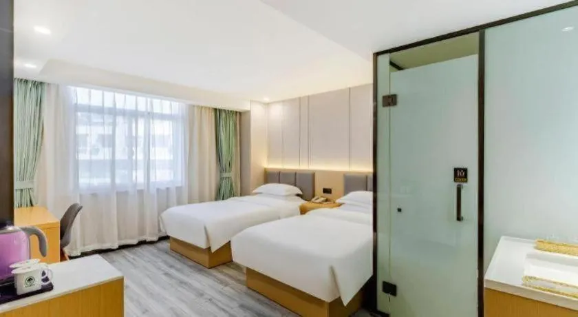 Bed in GreenTree Alliance Jiangsu Nanjing Pukou District Zhongsheng Street Wende Road Metro Station Hotel