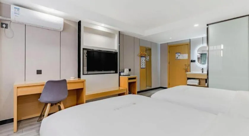 Bed in GreenTree Alliance Jiangsu Nanjing Pukou District Zhongsheng Street Wende Road Metro Station Hotel