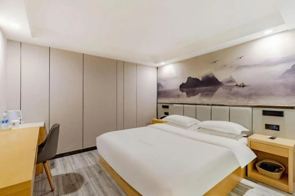 Bed in GreenTree Alliance Jiangsu Nanjing Pukou District Zhongsheng Street Wende Road Metro Station Hotel
