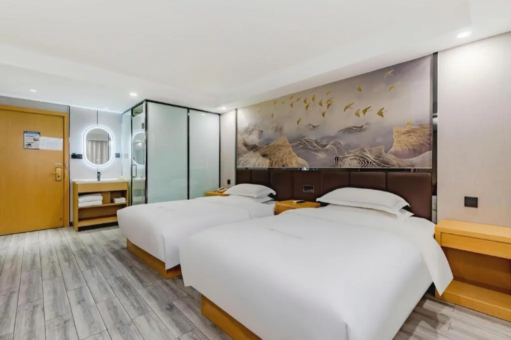 Bed in GreenTree Alliance Jiangsu Nanjing Pukou District Zhongsheng Street Wende Road Metro Station Hotel